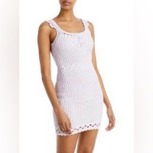 NWT|AQUA|Crochet|Sleeveless|Lavender|Sheath Dress|Spring|Summer|Bridal Shower|M